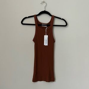 NWT Aritzia Jane Ribbed Tank in Terracotta